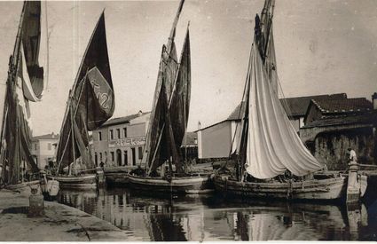 Sailing ships at the port of Viareggio